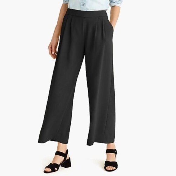 J. Crew Pants - J. Crew Black Wide Leg Crop Culottes Palazzo Pants